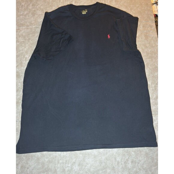 Polo Ralph Lauren Mens BLACK Crew Neck T Shirt 2XLT Embroidered Pony Logo - Picture 4 of 5